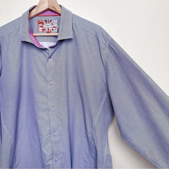 7 Downie St.  Mens 8 XXXL Purple Button Dress Shirt - Picture 4 of 12